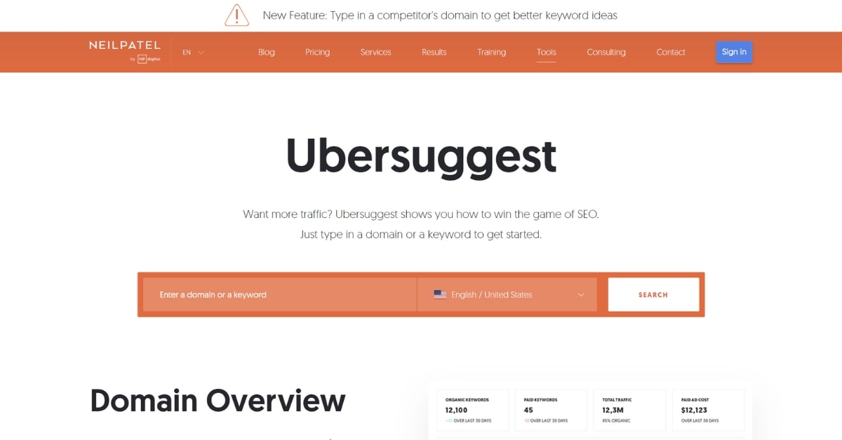 Ubersuggest