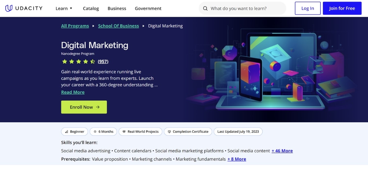 Udacity's Digital Marketing Nanodegree